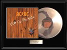 AC/DC FLY ON THE WALL RARE FRAMED LP  WHITE GOLD  PLATINUM TONE RECORD NON RIAA