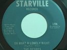 The Desires “Oh What A  Lonely Night “ Northern Soul 45 On Starville 1206
