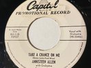 Take A Chance On Me / No More Lovin'-ANNISTEEN ALLEN RARE  1954 PROMO GLOSSY VG