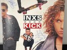 Signed INXS vinyl album KICK. Michael Hutchence and Tim Farriss. BBC letter.