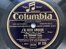 78 RPM - JOSEPHINE BAKER - J'ai deux amours - COLUMBIA BF 229 - EXCELLENT ETAT