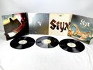 3 Vintage Styx LP Vinyl Records Equinox, Cornerstone, & Styx II 1970s