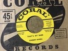 45 RPM Johnny Rivers CORAL 62425 That's my babe ROCKABILLY VG++