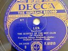 DJANGO REINHARDT QHCF Belleville / Liza 1946 DECCA 78 FRANCE