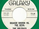 HOLIDAYS Deacon Brown Vs The Devil GALAXY Rare Bay Area RnB R&B 45  WLP