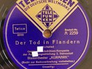 Der Tod In Flandern Argonner-Marsch Schellackplatte 78rpm WW2