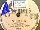 PHILIPPE BRUN SWING BAND DJANGO REINHARDT 1938 SWING 78 FRANCE SW-54