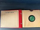 Vintage 1940's 78 RPM Record Album Holder & 6 - 78 RPM Records, Multiple Labels