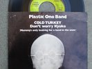 VINTAGE COLD TURKEY 45 VINYL RECORD PLASTIC ONO BAND w JOHN LENNON X-RAY SLEEVE