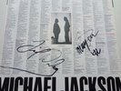 Michael Jackson LP BAD Innencover  Autogramm signed Quincy Jones und ?