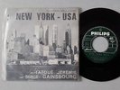 SERGE GAINSBOURG * NEW-YORK- U.S.A   * 45T  1964  JUKE BOX avec ENCART