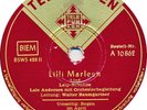 78 RPM - Lale Andersen - Lilli Marleen / Regen im April - 1949