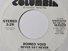 Romeo Void Never Say Never New Wave Punk Alternative NM DJ Promo 45 7