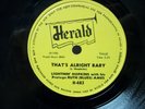 LIGHTNIN' HOPKINS -78rpm R&B HERALD #483 - THAT'S ALRIGHT BABY / FINALLY MET - E