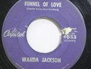 Hear  Country Rockabilly 45 Wanda Jackson - Funnel Of Love / Right Or Wrong On C