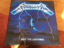 Metallica Ride the Lightning 1st UK vinyl press beige labels MFN  27 NM/EX