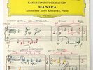 Karlheinz Stockhausen - Mantra Vinyl 1972 Deutsche Grammophon, Germany   NM
