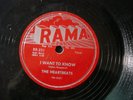 THE HEARTBEATS I WANT TO KNOW 78 RPM RECORD RAMA RR-231