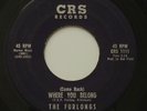 Psych Garage THE FURLONGS Where You Belong / Why Should I Care CRS 45 HEAR