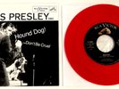 ELVIS PRESLEY   HOUND DOG / DON'T BE CRUEL   PICTURE SLEEVE & RED VINYL 45 RPM