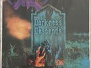 DARK ANGEL -DARKNESS DESCENDS- FIRST PRESS LP VINYL UNDER ONE FLAG UK EX/EX