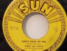 Jerry Lee Lewis GREAT BALLS OF FIRE (ROCKABILLY 45) #281 PLAYS VG+