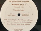 WAGNER - KIRSTEN FLAGSTAD 1935 debut, '36, '51, Memorial - EJS-200 - PRIVATE 4LP