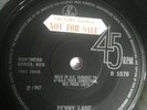 THE BEATLES  - STRAWBERRY FIELDS FOREV - PARLOPHONE - 45 FACTORY  SAMPLE STICKER