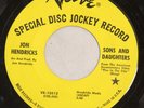 Jon Hendricks 45 rpm Sons Daughters & Fire in the City Verve Special Disc Jockey