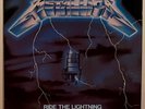 BANZAI Vtg 1984 METALLICA Lp RIDE THE LIGHTNING Vinyl 1ST PRESS White Label EX
