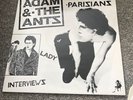 Adam and the Ants - Young Parisians White Vinyl -Very Good Fanzine Inner
