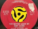 Rockabilly 45 - David Sutherland - You Better Leave My Baby Alone - Stark HEAR