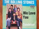 Rolling Stones We Love You 1967 Decca German original 'white' cover PS only
