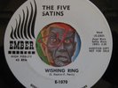 HEAR Five Satins 45 Tell Me Dear / Wishing Ring EMBER doo wop R&B promo NM-