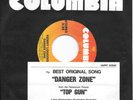 KENNY LOGGINS Danger Zone on Columbia Top Gun 45 with Oscar nomination sticker