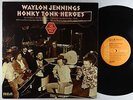 Waylon Jennings - Honky Tonk Heroes LP - RCA VG+