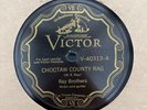 Country-78 RPM-The Ray Brothers-Victor V-40313-Choctaw County Rag-Very Rare-EX