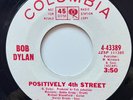 Bob Dylan 45 Positively 4th Street PROMO