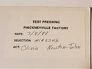 OLIVIA NEWTON-JOHN  'THE RUMOUR'  RARE MCA TEST PRESSING VINYL LP -  RUMOR