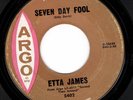 R&B 45 ETTA JAMES Seven Day Fool ARGO Femme New Breed Popcorn VG+
