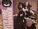 KISS LP With Fire and Thunder Live Recording White Vinyl