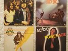 AC/DC 4 LP albums: Powerage; Highway to Hell; Let There Be Rock; High Voltage