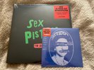 SEX PISTOLS GOD SAVE THE QUEEN BLUE SINGLE & THE ORIGINAL RECORDINGS GREEN LP