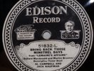 Bring Back Those Minstrel Days Edison Record Al Campbell My Cutey's Due at Two
