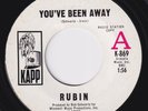 RUBIN You've Been Away  *orig* US promo 45 northern soul stomper  HEAR