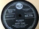 PERRY COMO DELAWARE 78 78RPM UK RCA 1170 LATE ONE 1960 RELEASE