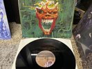 SIGNED IRON MAIDEN - VIRUS - 12” POSTER SLEEVE VERY RARE 12 EMP443 EMI