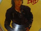 1987 Michael Jackson Bad Rare Yellow Picture Disc 9E94403 LP both sides are VG++