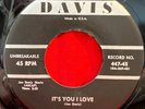 The Chestnuts - Love Is True / It’s You I Love - Davis - RARE DOOWOP 45