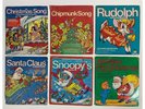 Christmas Records 45 RPM The Chipmunk Rudolph Snoopy’s Christmas Songs 6pcs